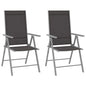 Folding Garden Chairs 6 Pcs Textilene