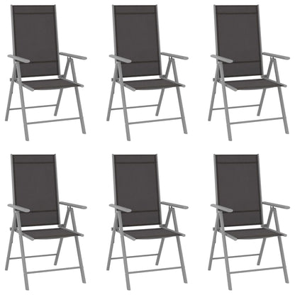 Folding Garden Chairs 6 Pcs Textilene
