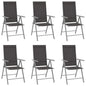 Folding Garden Chairs 6 Pcs Textilene