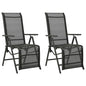 Reclining Garden Chairs 2Pcs Textilene And Aluminium