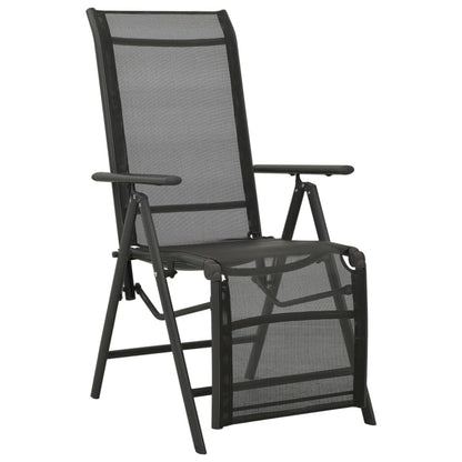 Reclining Garden Chairs 2Pcs Textilene And Aluminium