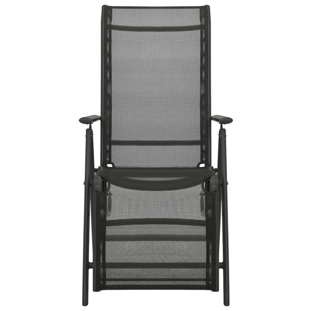 Reclining Garden Chairs 2Pcs Textilene And Aluminium