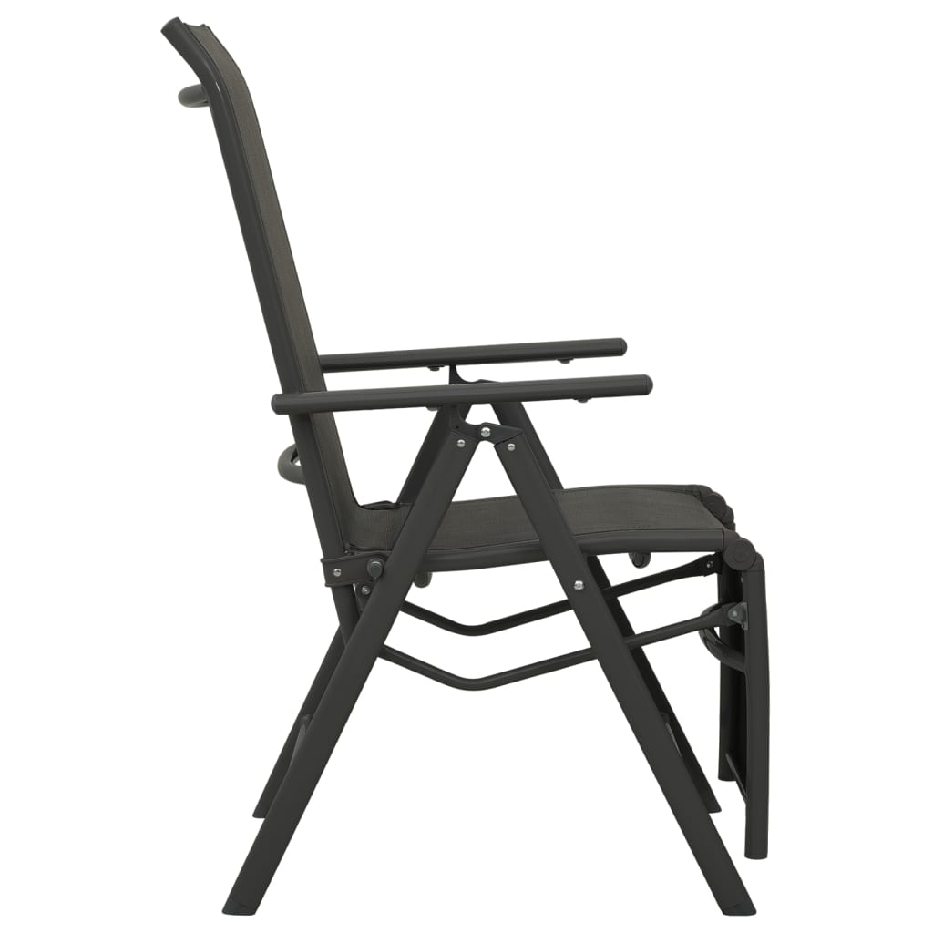 Reclining Garden Chairs 2Pcs Textilene And Aluminium
