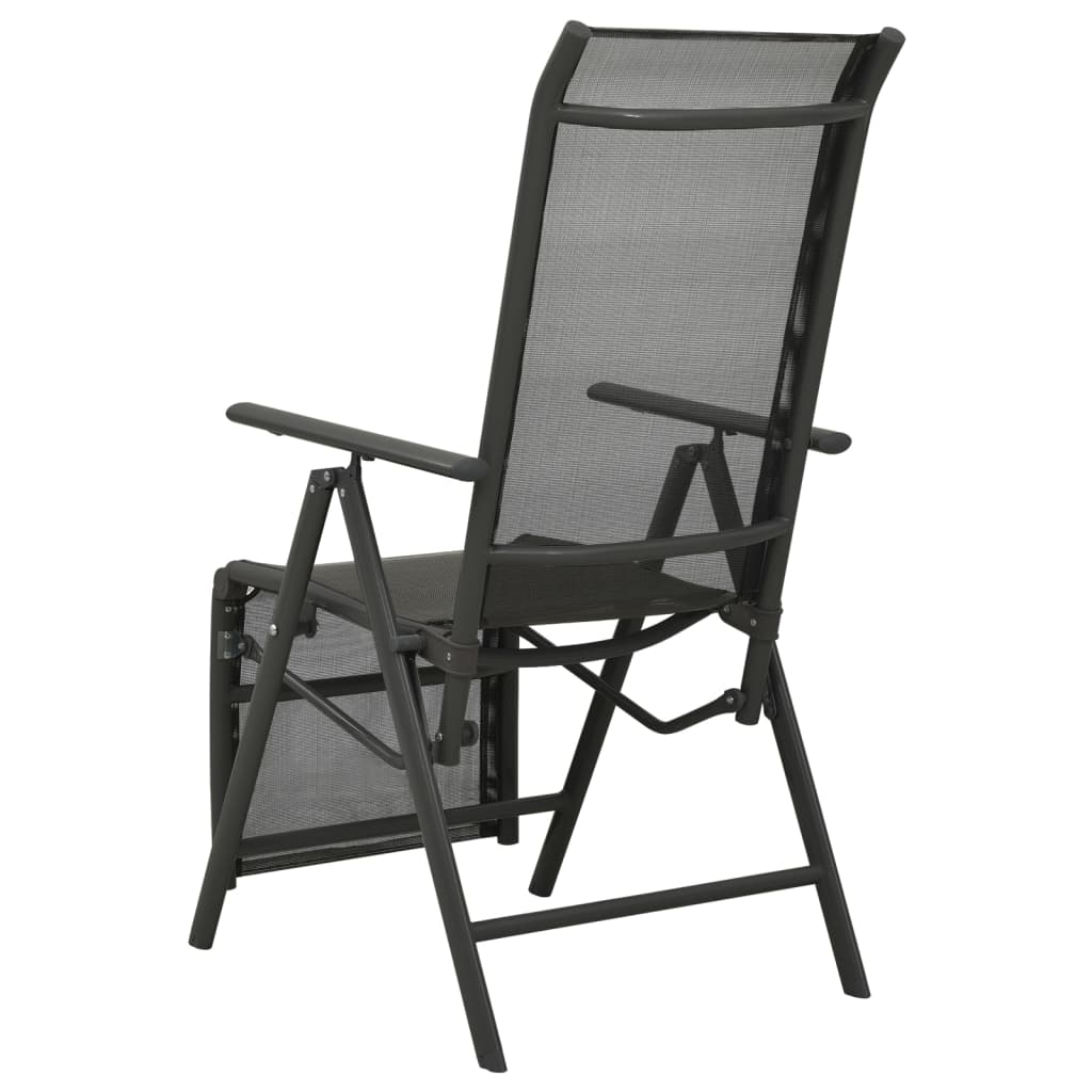 Reclining Garden Chairs 2Pcs Textilene And Aluminium