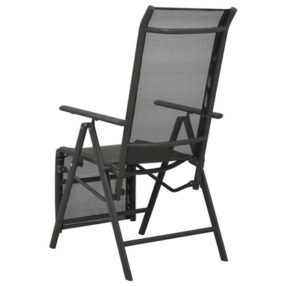 Reclining Garden Chairs 2Pcs Textilene And Aluminium