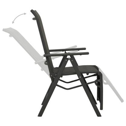 Reclining Garden Chairs 2Pcs Textilene And Aluminium