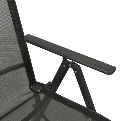 Reclining Garden Chairs 2Pcs Textilene And Aluminium