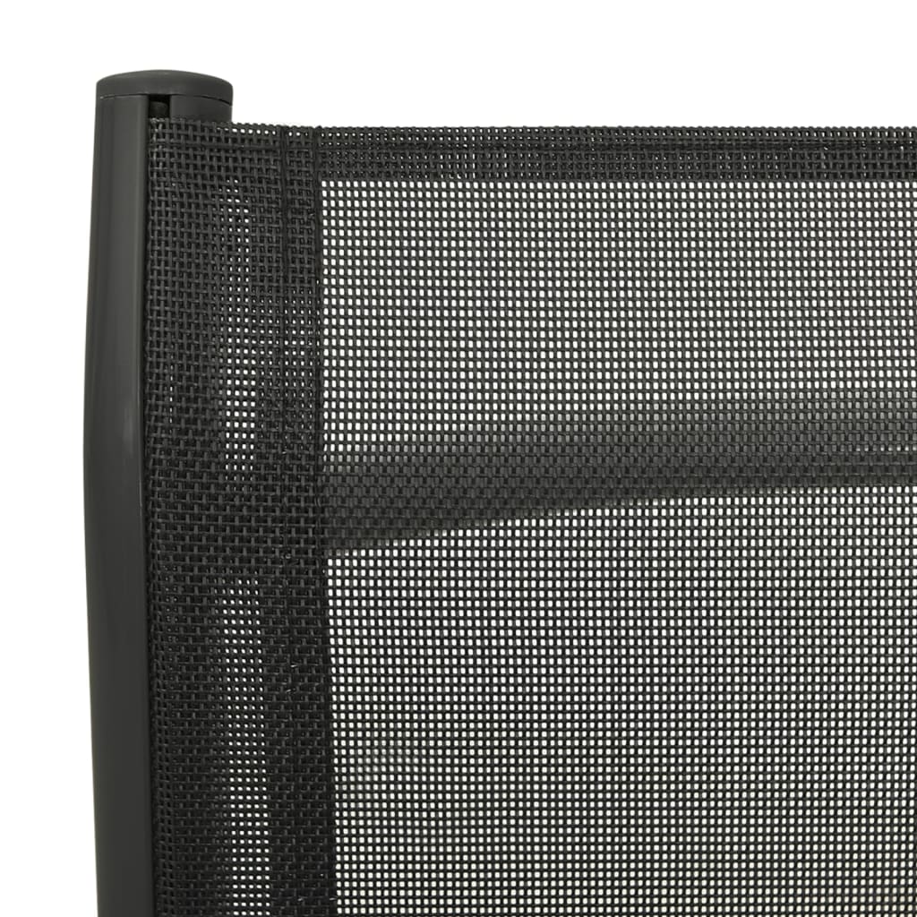 Reclining Garden Chairs 2Pcs Textilene And Aluminium