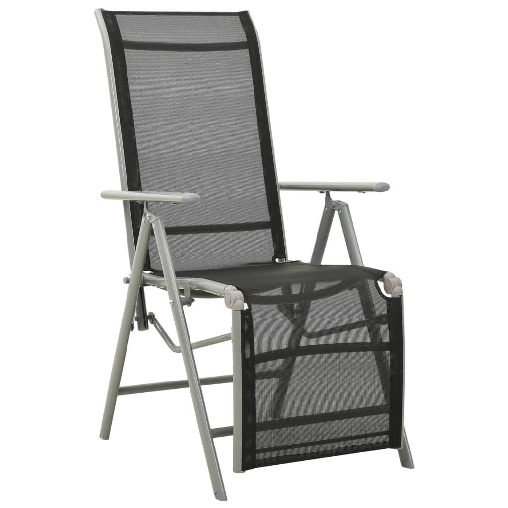 Reclining Garden Chairs 2Pcs Textilene And Aluminium