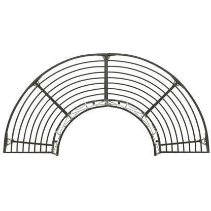 Garden Half Round Tree Bench 160 Cm Steel