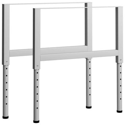 Adjustable Work Bench Frames 2 Pcs Metal 85X(69-95.5) Cm