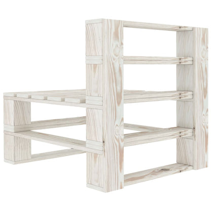 Garden Pallet Middle Sofa Wood White