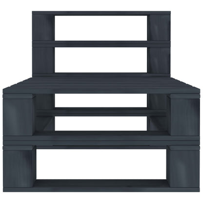 Garden Pallet Middle Sofa Wood Grey