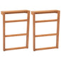 Towel Racks 2 Pcs Solid Teak Wood