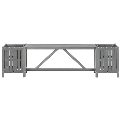 Garden Bench With 2 Planters 150Cm Solid Acacia Wood