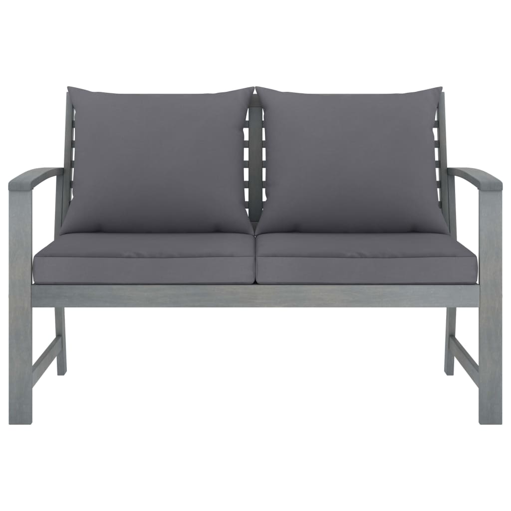 Garden Bench 120 Cm With Cushion Solid Acacia Wood