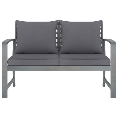 Garden Bench 120 Cm With Cushion Solid Acacia Wood
