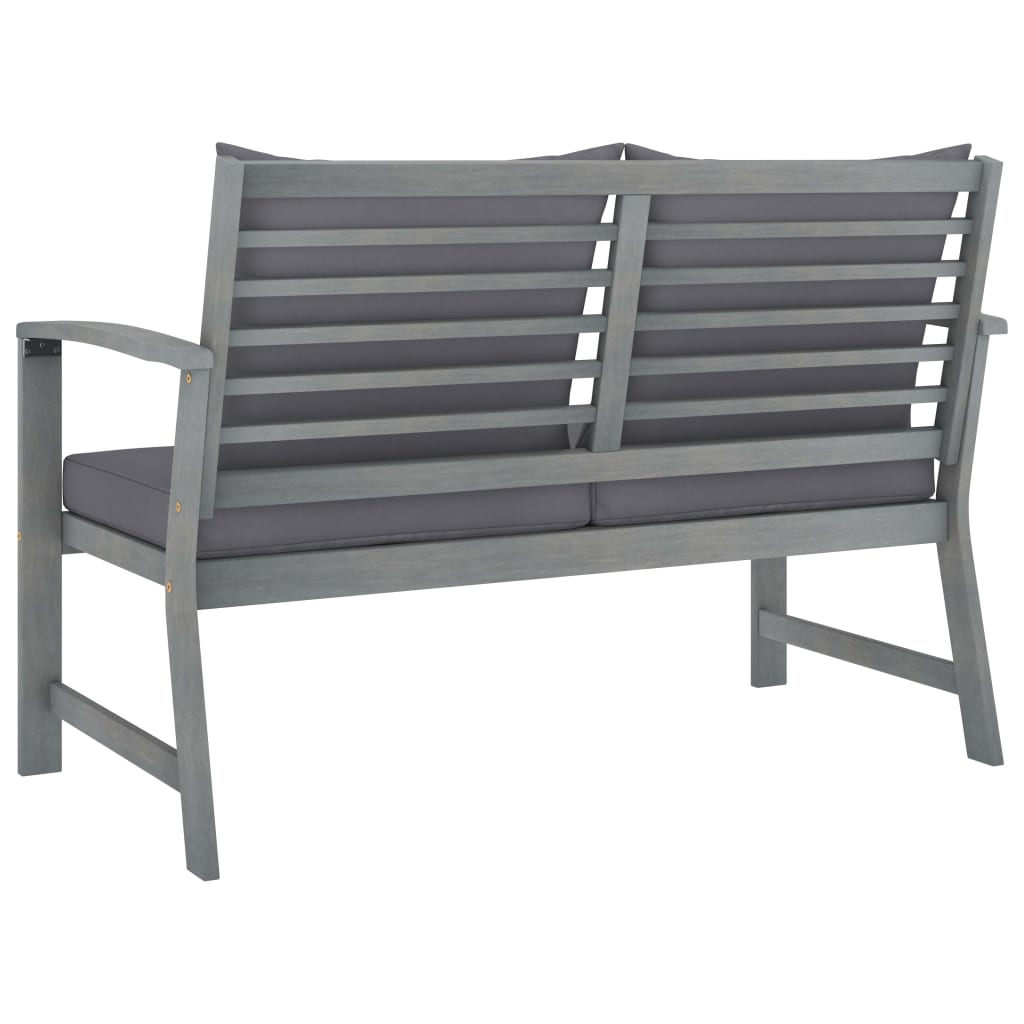 Garden Bench 120 Cm With Cushion Solid Acacia Wood