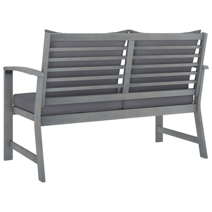 Garden Bench 120 Cm With Cushion Solid Acacia Wood