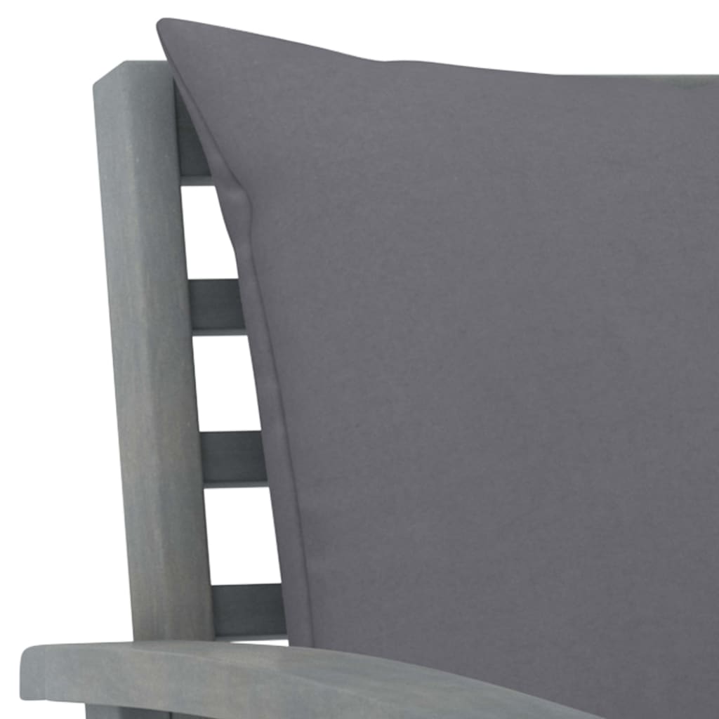 Garden Bench 120 Cm With Cushion Solid Acacia Wood