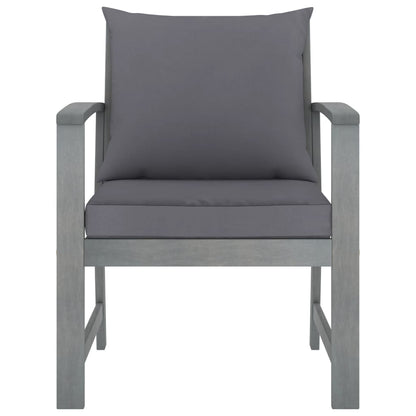 Garden Chairs 2 Pcs With Cushions Solid Acacia Wood