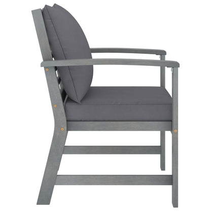 Garden Chairs 2 Pcs With Cushions Solid Acacia Wood
