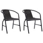 Garden Chairs 4 Pcs Plastic Rattan And Steel 110 Kg