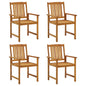 Garden Chairs 6 Pcs Solid Wood Acacia