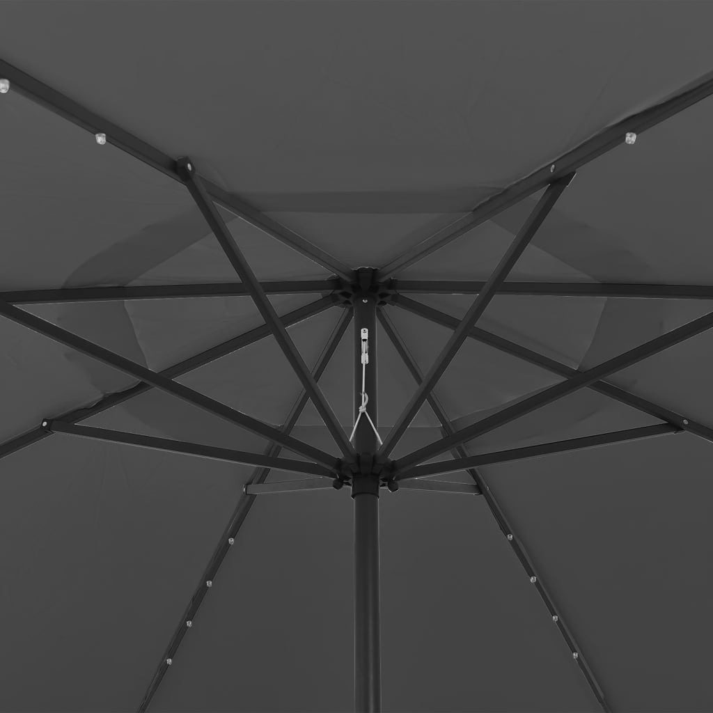 Garden Parasol With Led Lights 400 Cm