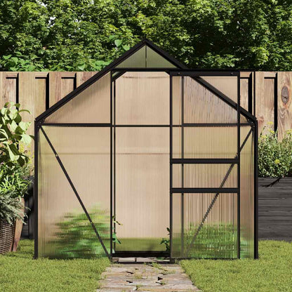 Greenhouse With Base Frame Anthracite Aluminium 3.61 M²