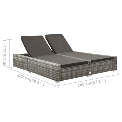 Double Sun Lounger Poly Rattan