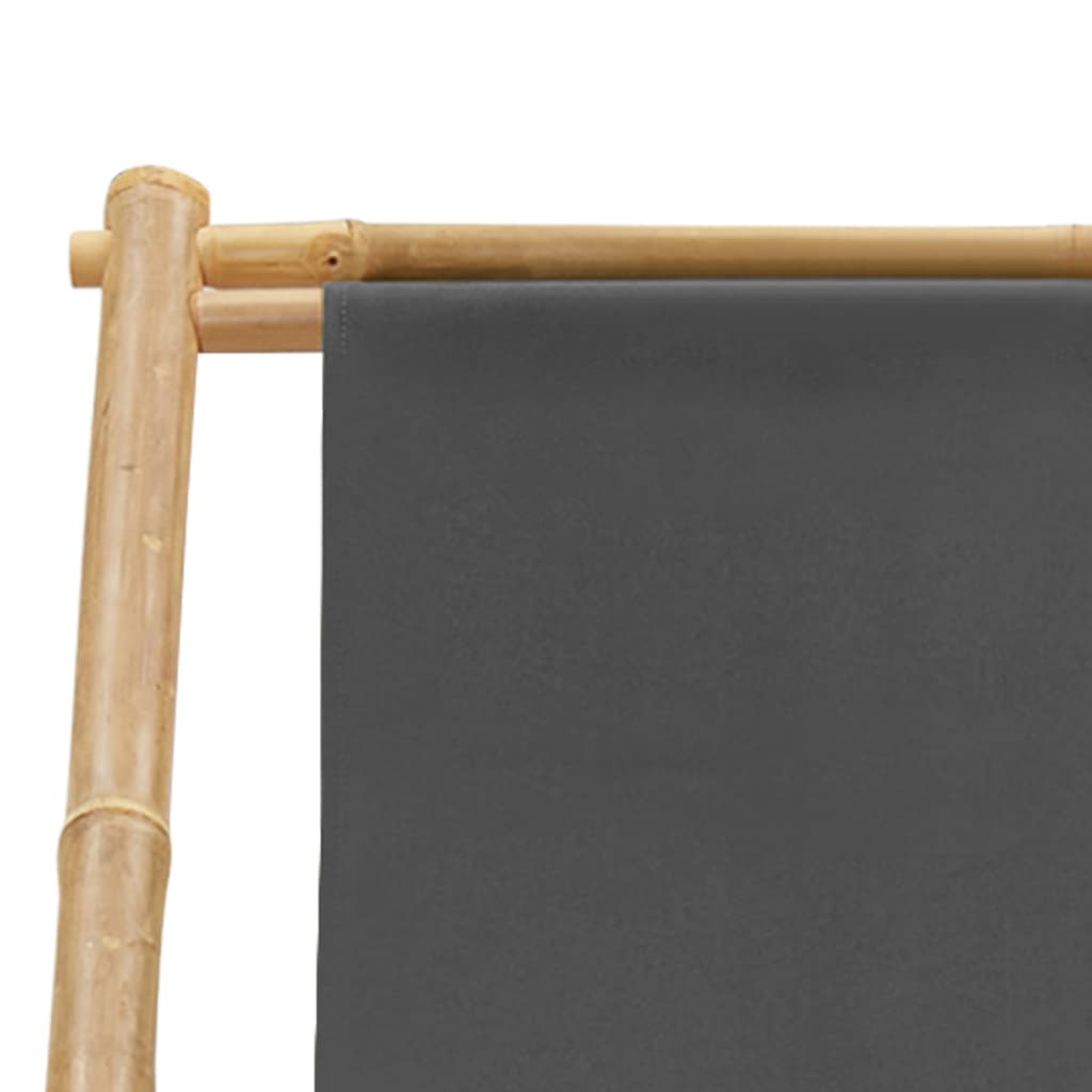 Deck Chair Bamboo And Canvas