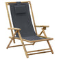 Reclining Relaxing Chair Bamboo And Fabric