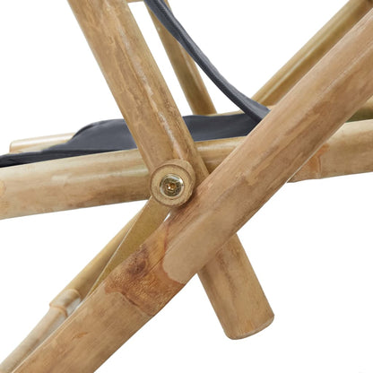 Reclining Relaxing Chair Bamboo And Fabric