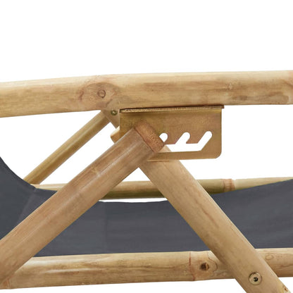Reclining Relaxing Chair Bamboo And Fabric