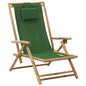 Reclining Relaxing Chair Bamboo And Fabric