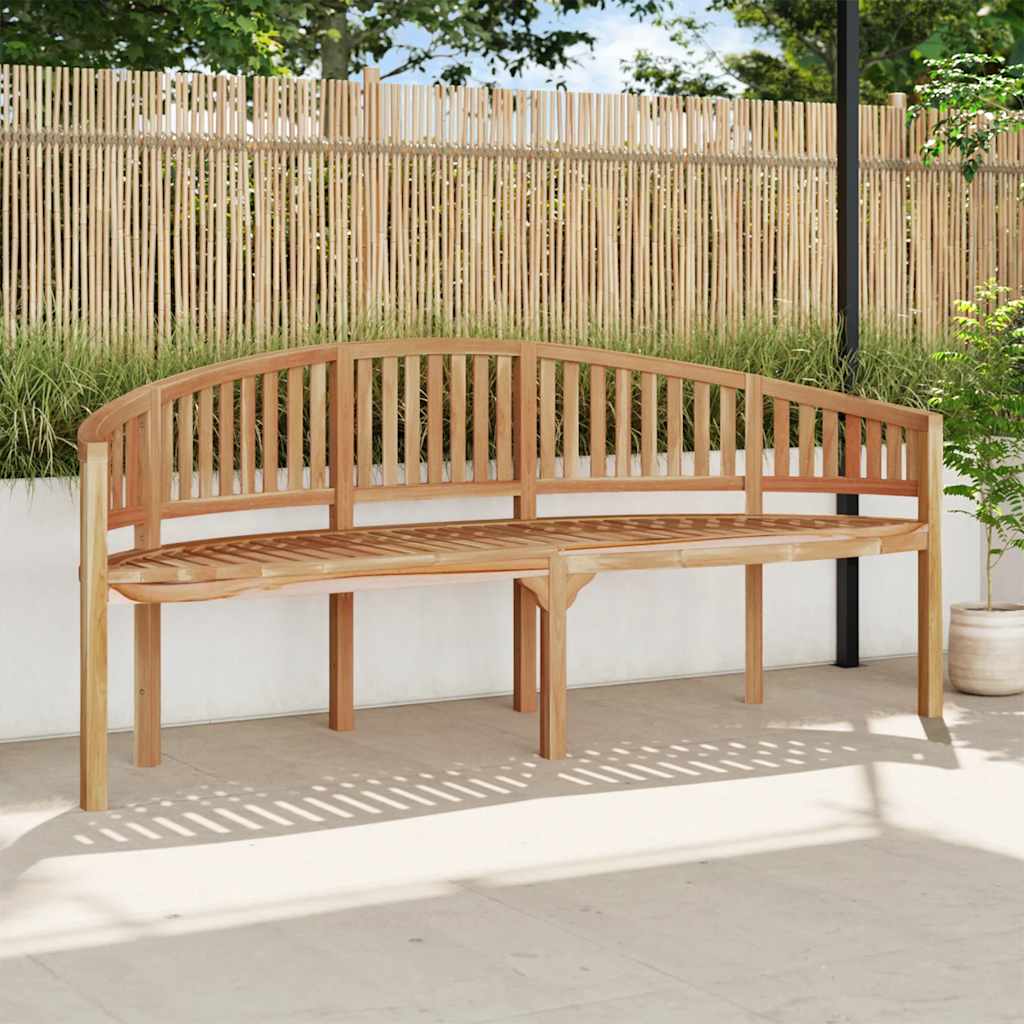 Banana Bench Solid Teak Wood