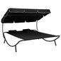Outdoor Lounge Bed With Canopy And Pillows