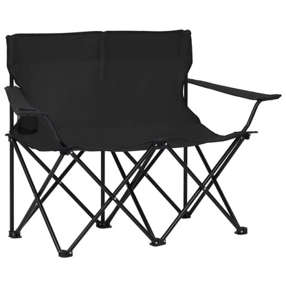 2-Seater Foldable Camping Chair Steel And Fabric