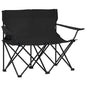 2-Seater Foldable Camping Chair Steel And Fabric