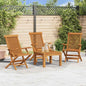 Folding Garden Chairs 4 Pcs Solid Teak Wood