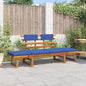 Garden Bench With Cushions 2-In-1 190 Cm Solid Acacia Wood
