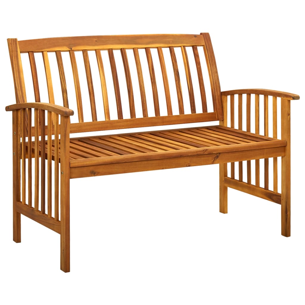 Garden Bench With Cushion Solid Acacia Wood