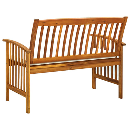 Garden Bench With Cushion Solid Acacia Wood