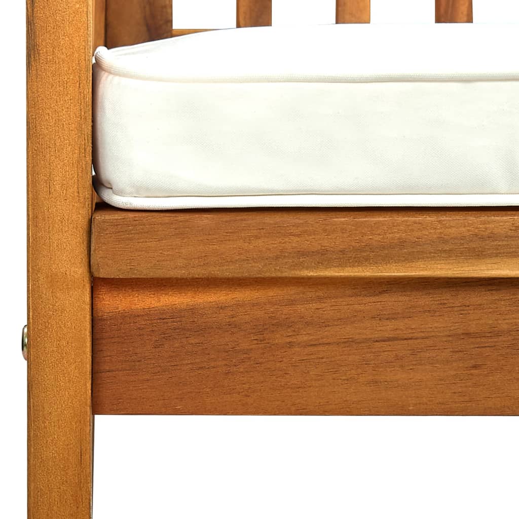 Garden Bench With Cushion Solid Acacia Wood