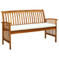Garden Bench With Cushion Solid Acacia Wood