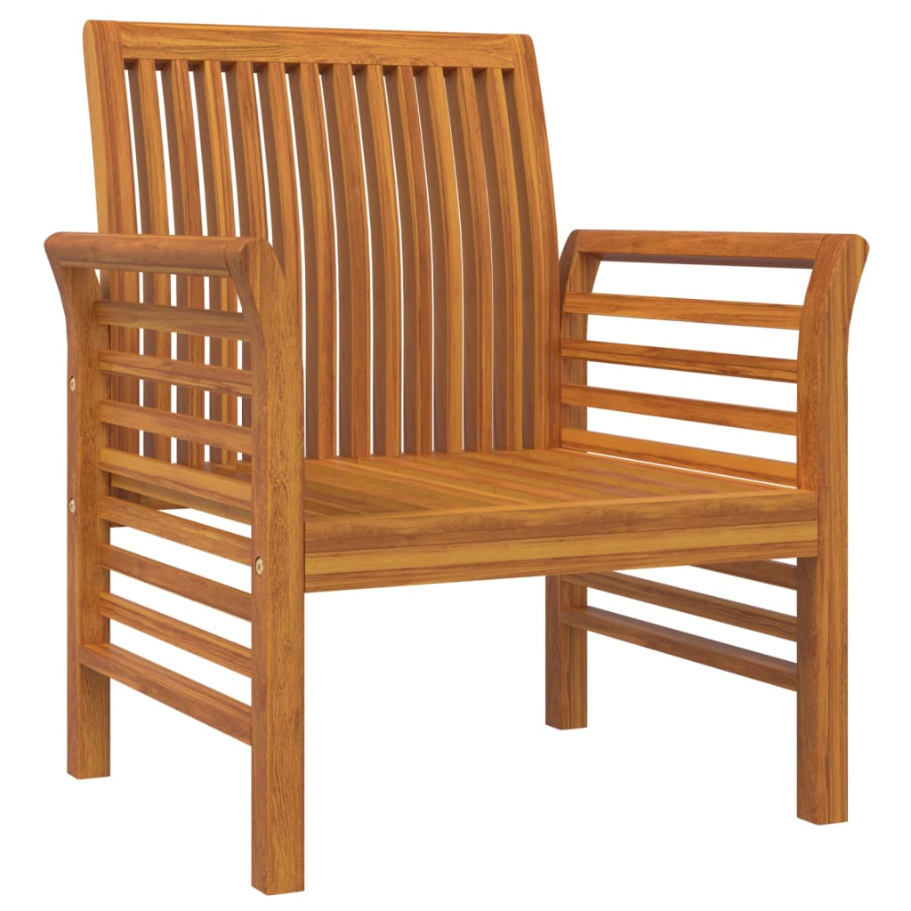 Sofa Chairs With Cushions 2 Pcs Solid Wood Acacia