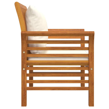 Sofa Chairs With Cushions 2 Pcs Solid Wood Acacia