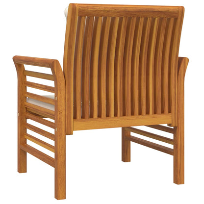 Sofa Chairs With Cushions 2 Pcs Solid Wood Acacia