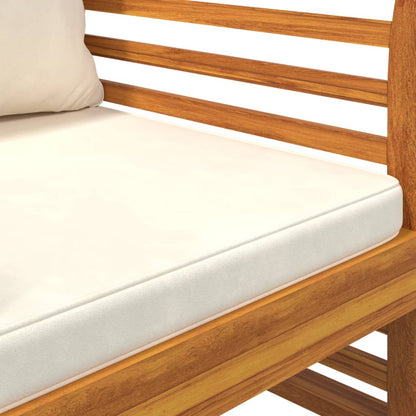 Sofa Chairs With Cushions 2 Pcs Solid Wood Acacia